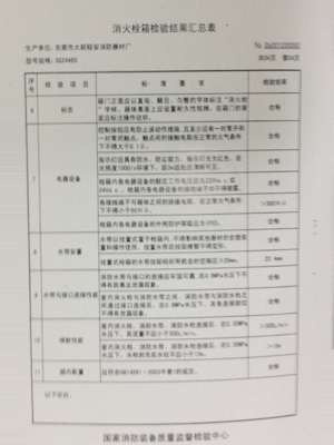 消火栓箱检验结果汇总...